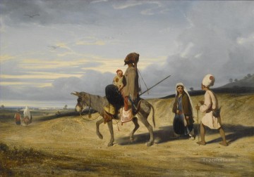 Árabe Painting - UN PASAJE DEL DESIERTO Alexandre Gabriel Decamps Araber